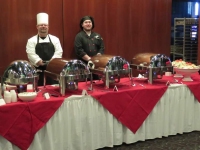 The buffet dinner almost ready