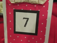 Festive table numbers created by the party committee