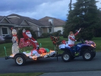 Santa seems happy.