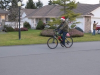 Lighted bicycle.