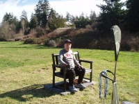 A volunteer offered to test the bench