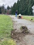 Debris carted away