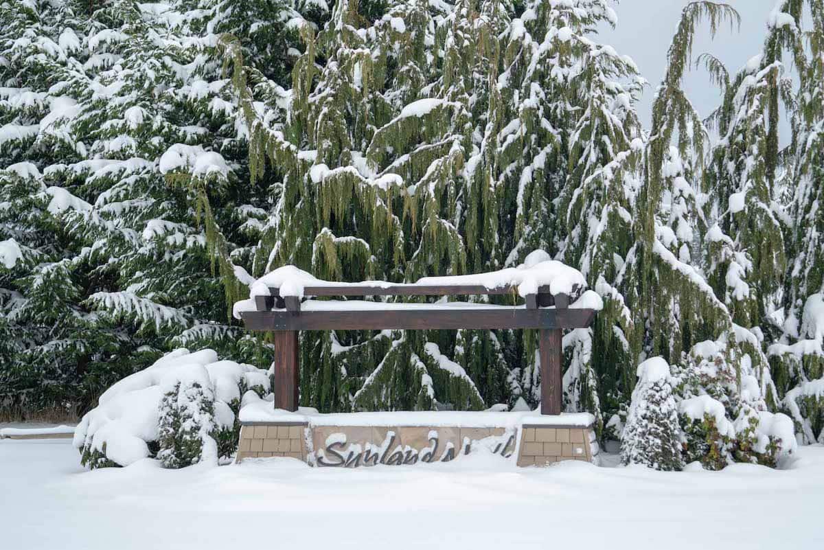 Sunland North Entrance Sign in February 2019